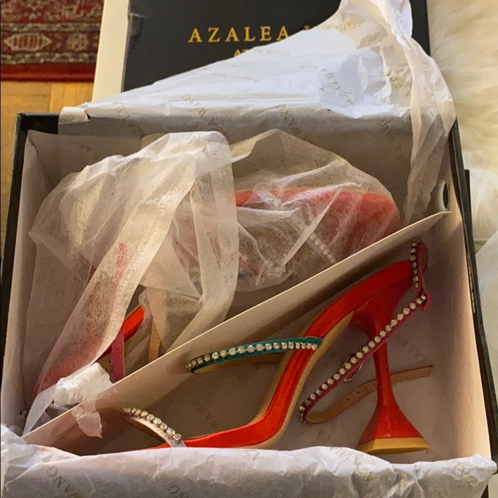 Azalea Wang jewelled flared heel sandal